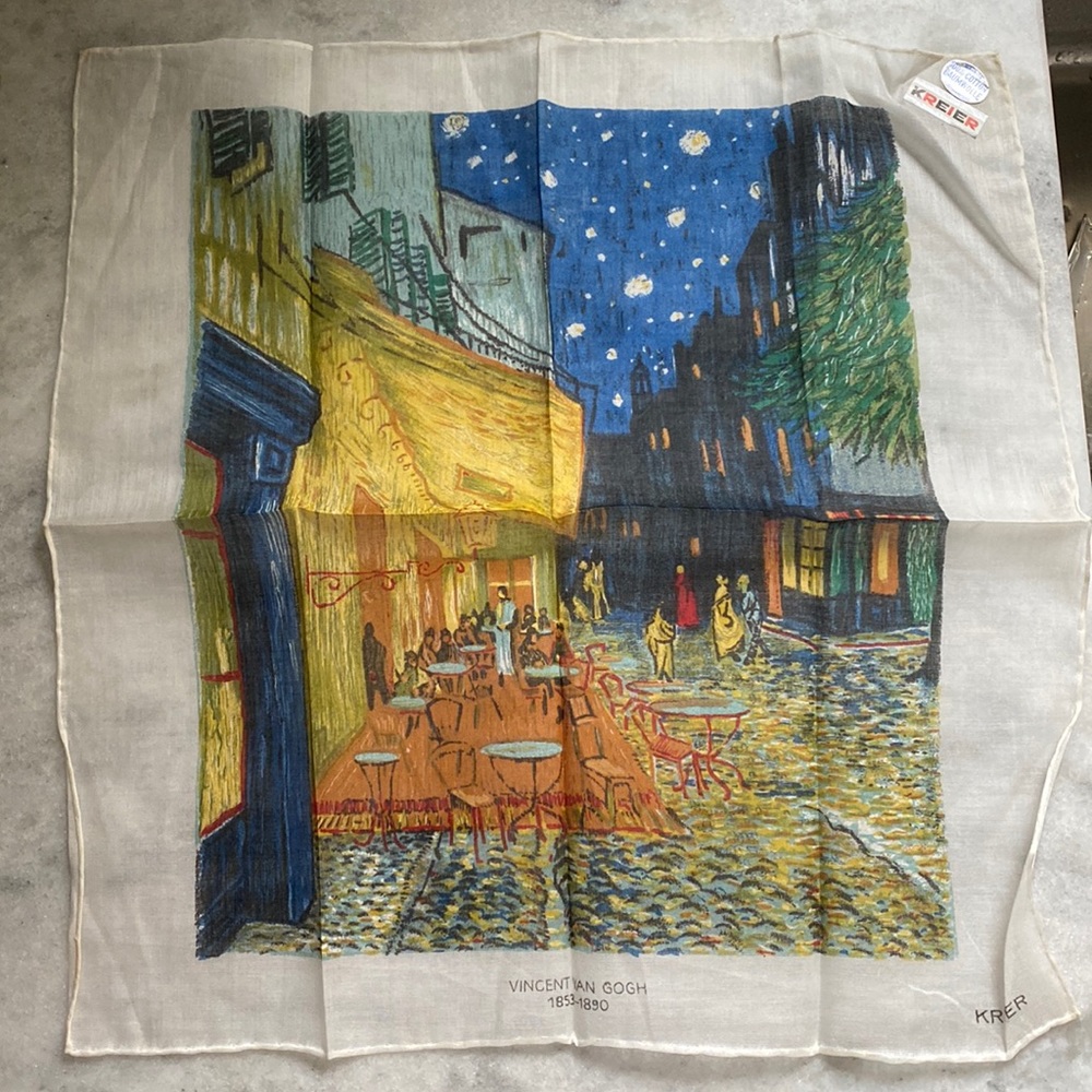 Vintage kreier Vincent Van Gogh Starry Night Handkerchief